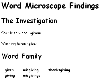 Findings Log for <give>